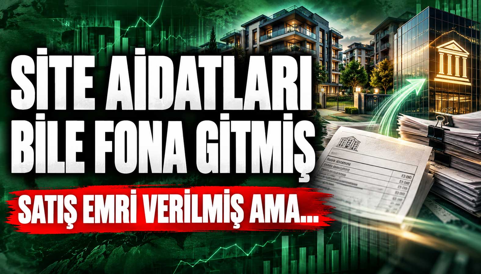 İstanbul'da bir sitenin aidatları da fona gitmiş.