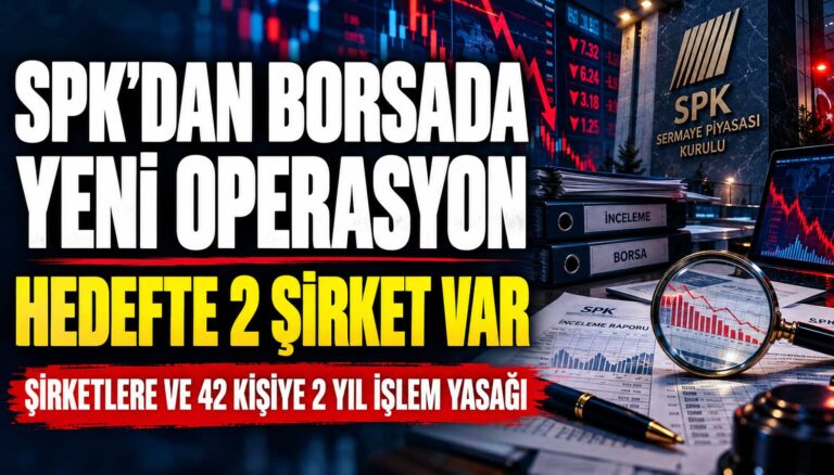 SPK'dan borsada 2 şirket ve 31 kişiye işlem yasağı