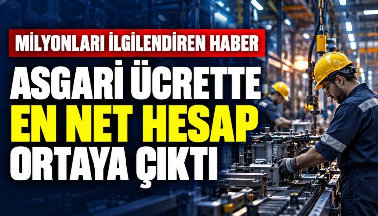 Asgari ücrette en net hesap ortaya çıktı