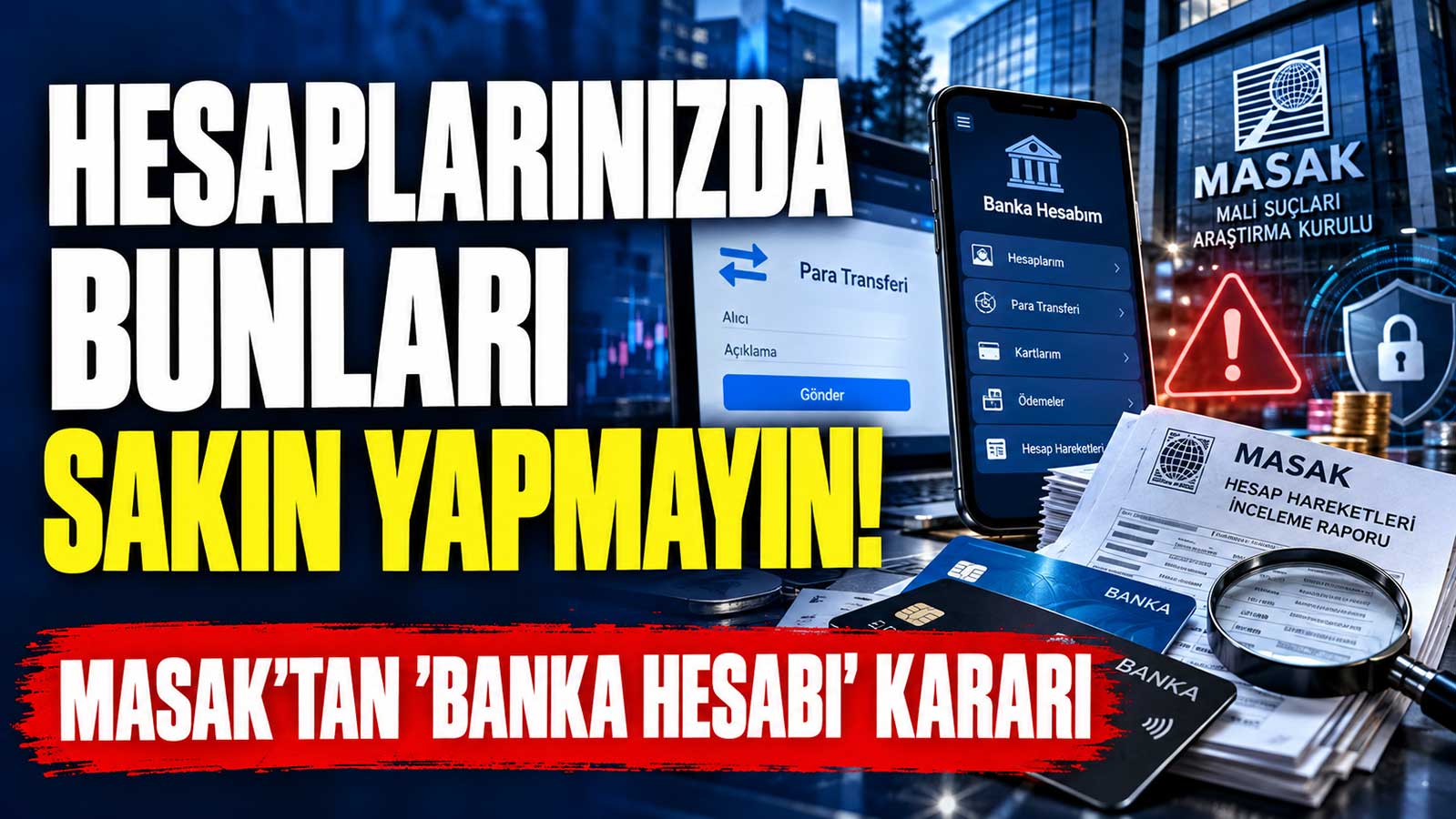 MASAK'tan yeni karar: Banka hesaplarında bunları yapmayın!