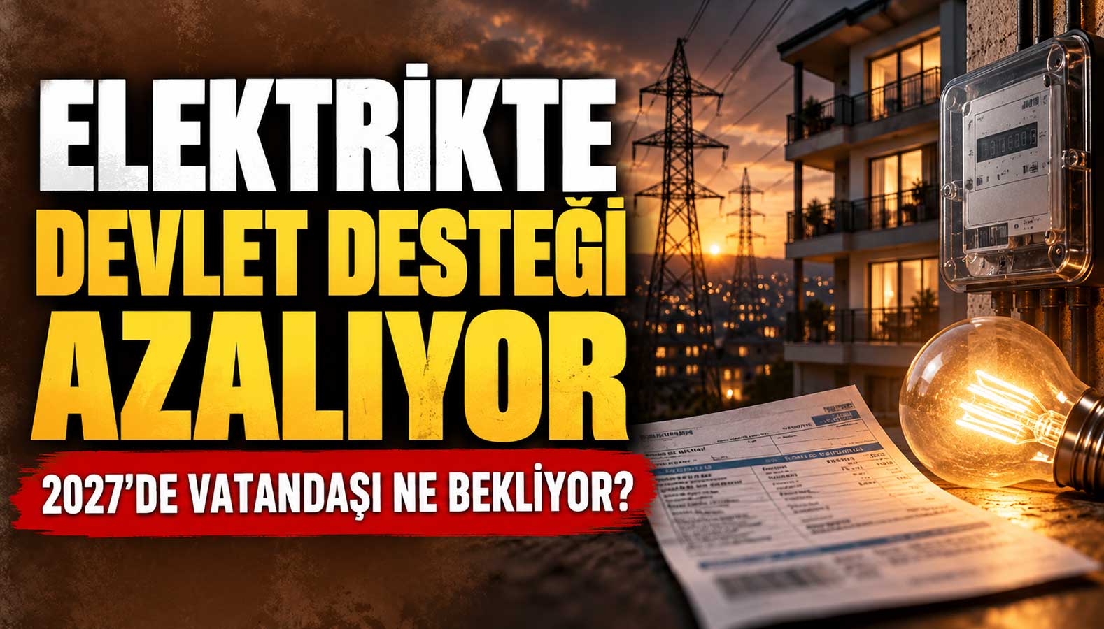 Elektrik faturalarında devlet desteği azalıyor