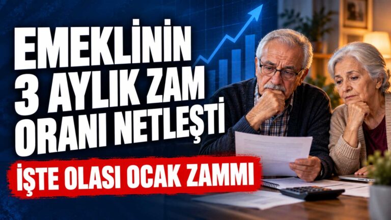 Emeklinin 3 aylık zam oranı netleşti: İşte olası Ocak zammı