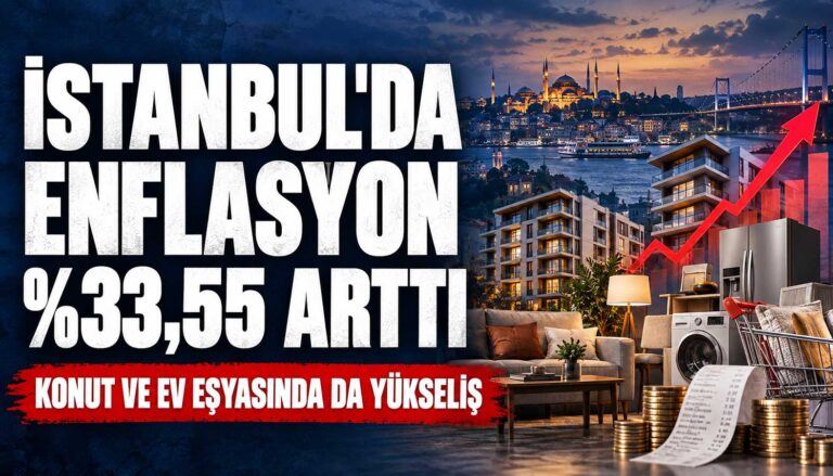 İstanbul'da enflasyon yüzde 33,55 arttı