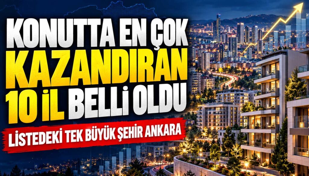 Konutta en çok kazandıran iller belli oldu