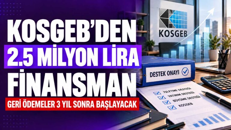 KOSGEB'den girişimcilere 2.5 milyona kadar destek