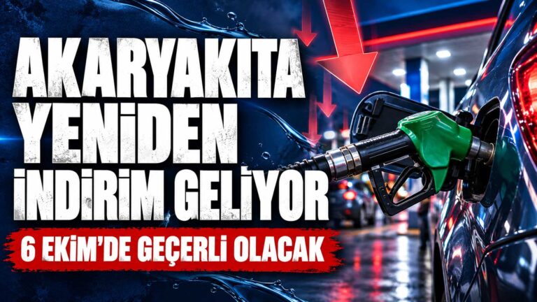 Akaryakıta yeniden indirim geliyor: 6 Ekim'de geçerli olacak